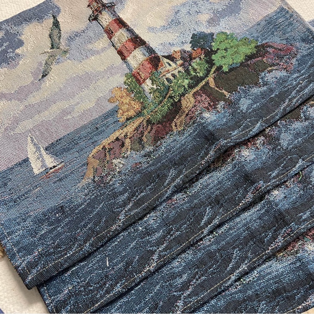 Lighthouse Tapestry Placemat and Napkin Set New! Nautical Decor - Picture 5 of 5